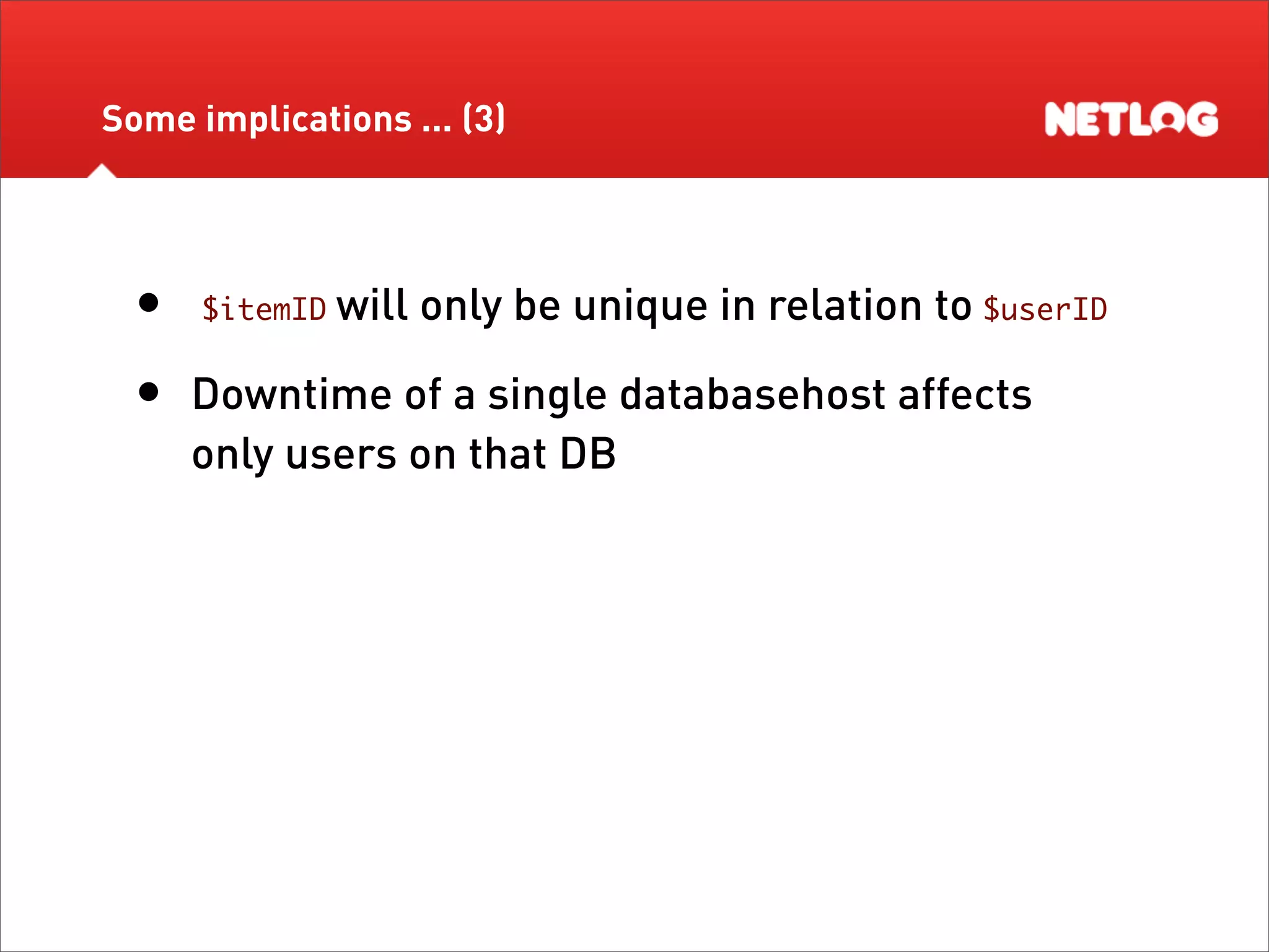 Database Sharding at Netlog