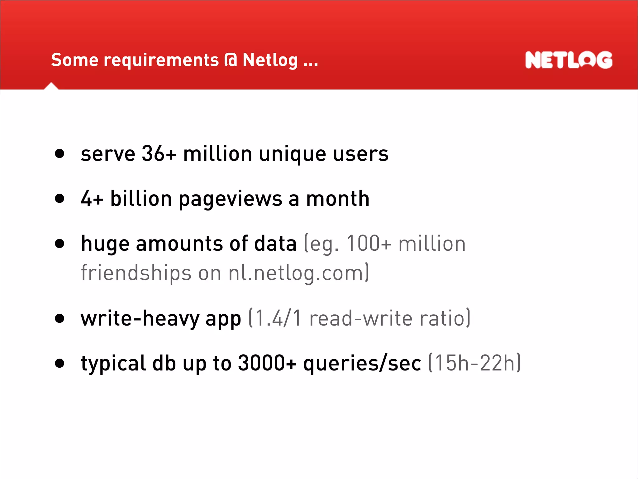 Database Sharding at Netlog