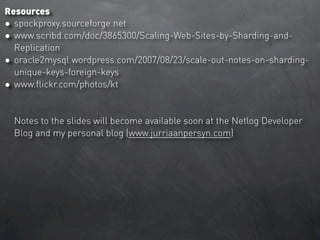 Database Sharding At Netlog