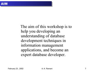 Database 1   Introduction