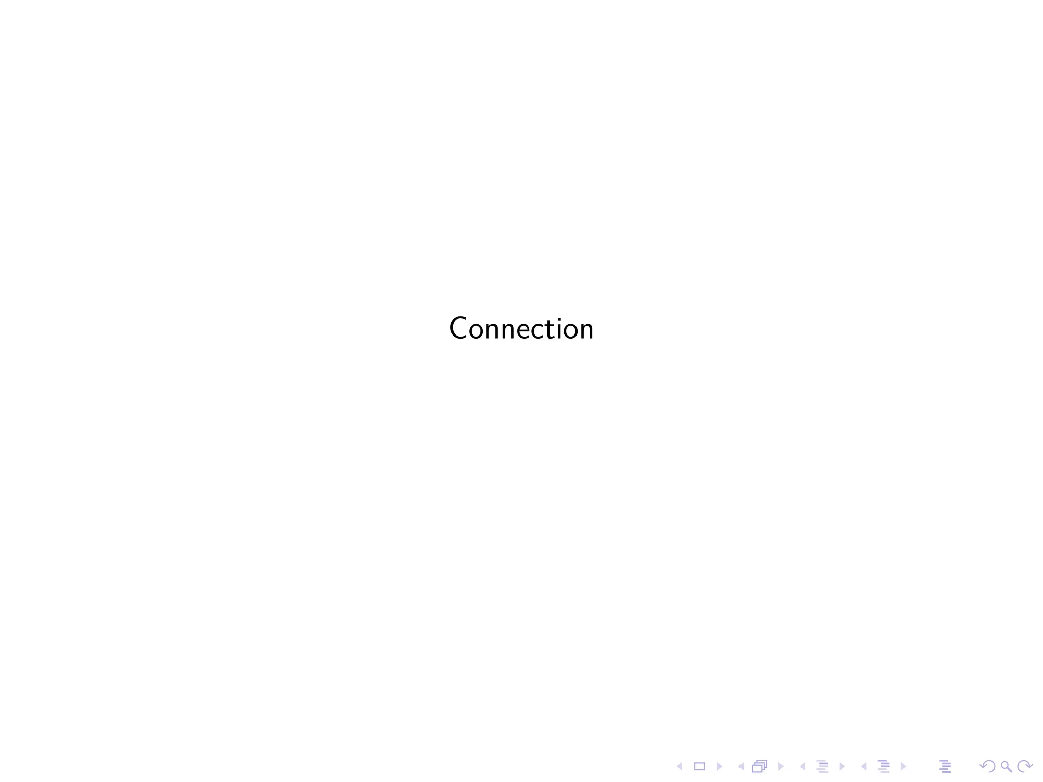 Connection




             .   .   .   .   .   .
 