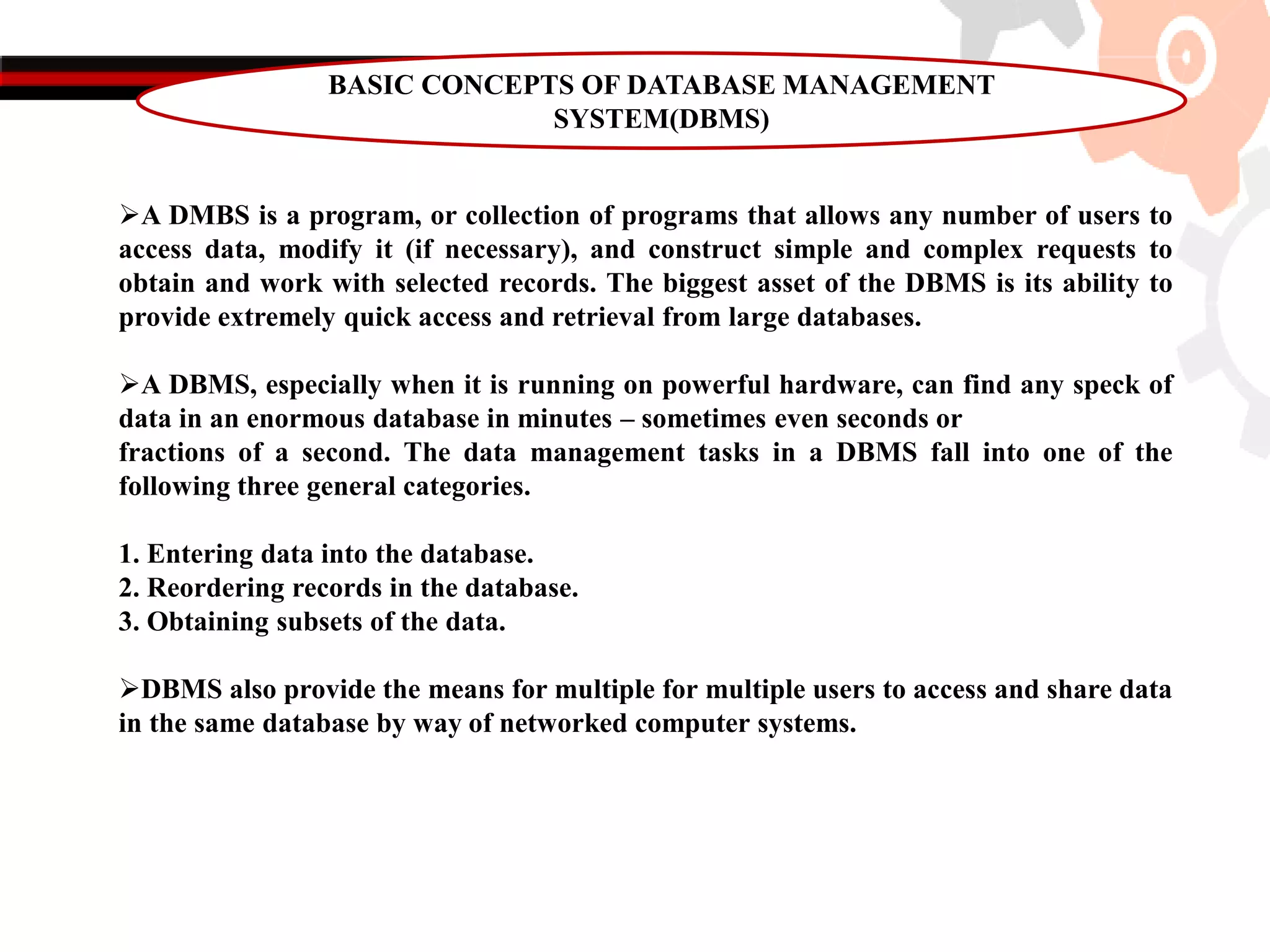 Basic Concepts of DBMS - R.D.Sivakumar | PPT