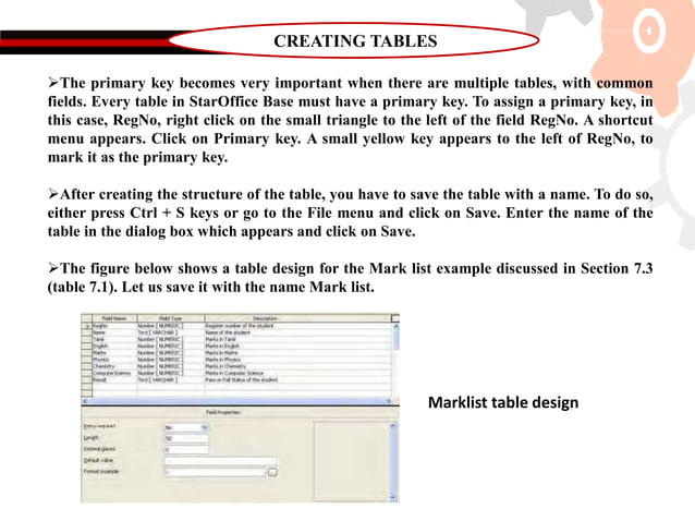 Working with Star Office Base - R.D.Sivakumar | PPTX