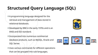 Introduction to Database Management Systems and SQL | PPTX