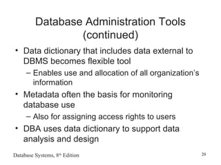 Database administration and security | PPT