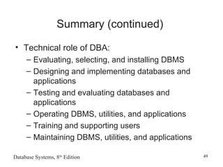 Database administration and security | PPT