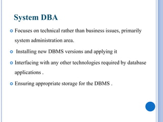 Database administrator | PPTX