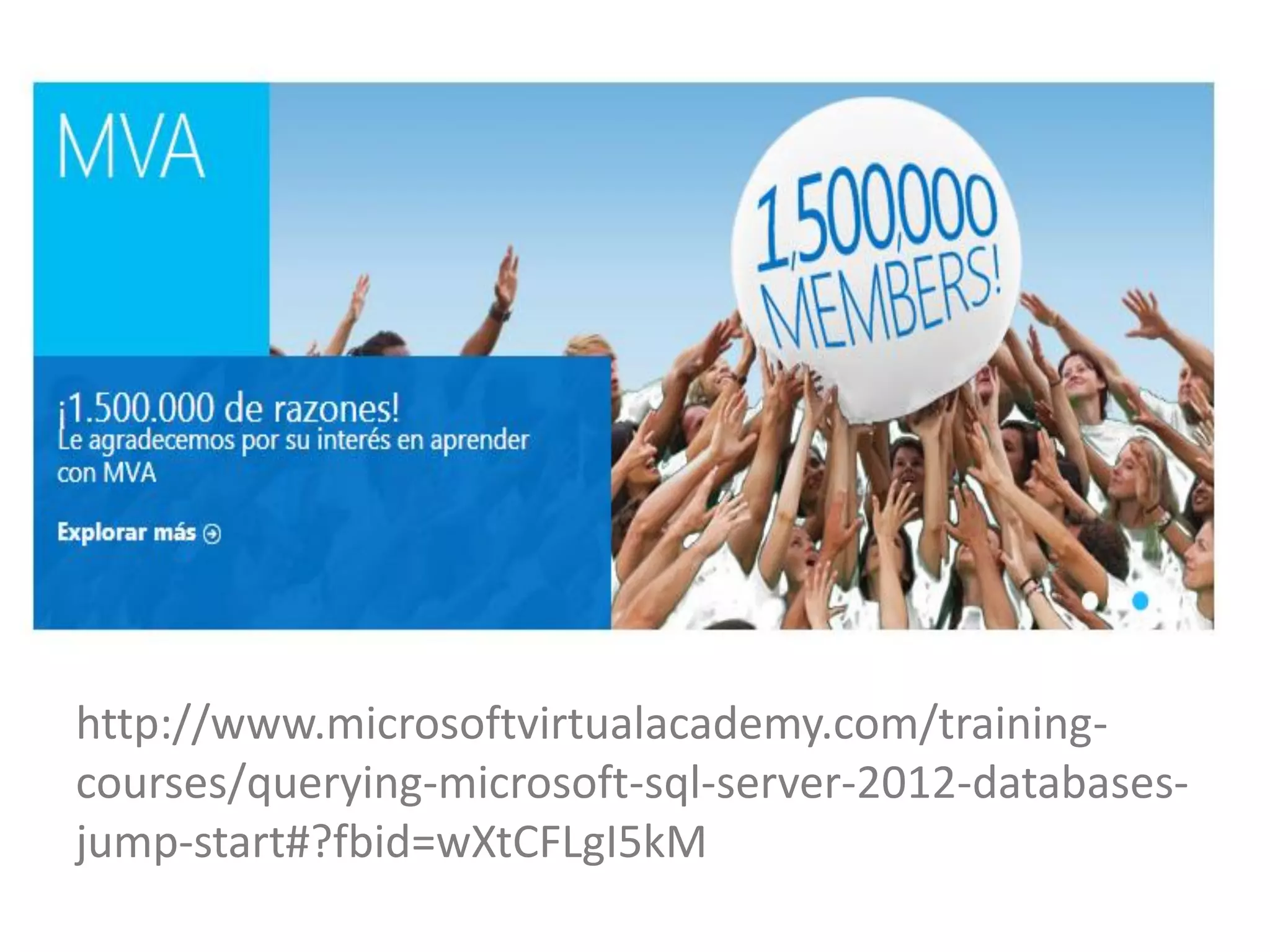 http://www.microsoftvirtualacademy.com/trainingcourses/querying-microsoft-sql-server-2012-databasesjump-start#?fbid=wXtCFLgI5kM

 