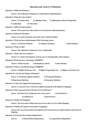 Database AllQuestion_241117_0 full questions and answers | PDF
