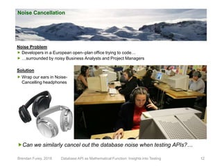 Noise Cancellation
Brendan Furey, 2018 12
Noise Problem
 Developers in a European open–plan office trying to code…
 …sur...