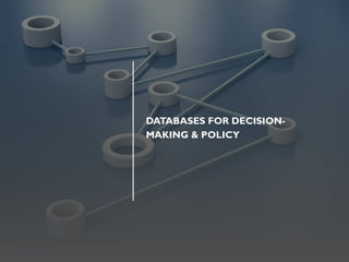 DATABASES FOR DECISION-
MAKING & POLICY
 