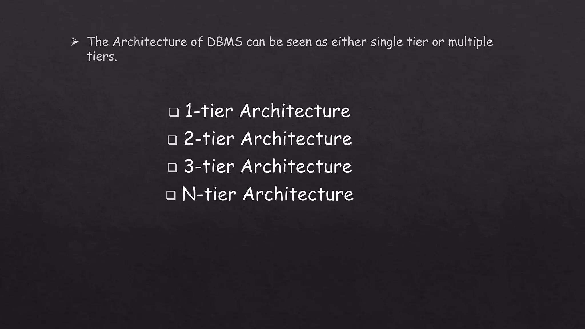Database architecture
