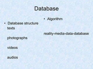 Database As A Genre Of New Media | PPT