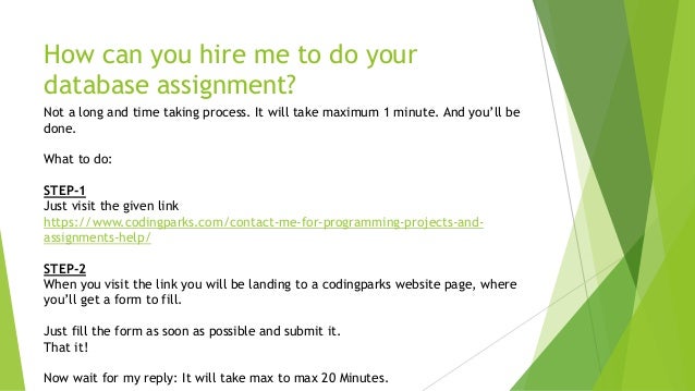 Access database assignment image