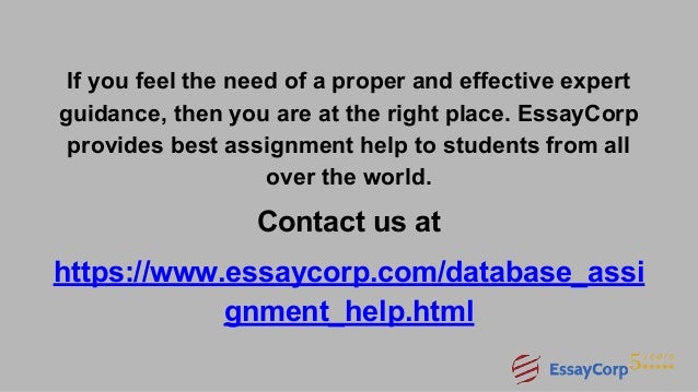Database assignment help