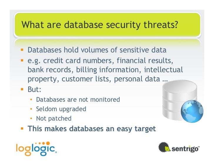 what are the threats to database security