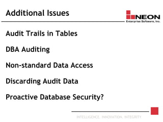 Database auditing essentials | PPT