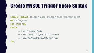Database Automation with MySQL Triggers and Event Schedulers | PDF