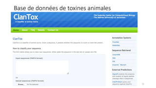 43
Base de données de toxines animales
 