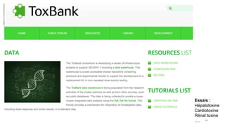 44
Essais :
Hépatotoxine
Cardiotoxine
Rénal toxine
….
 