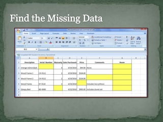 Find the Missing Data