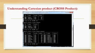 Understanding Cartesian product (CROSS Product):
 