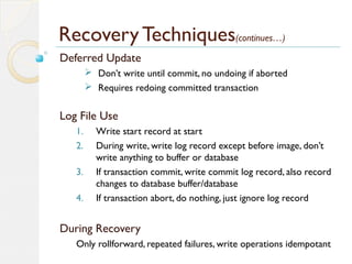 Database concurrency control & recovery (1) | PPT