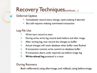 Database concurrency control & recovery (1) | PPT