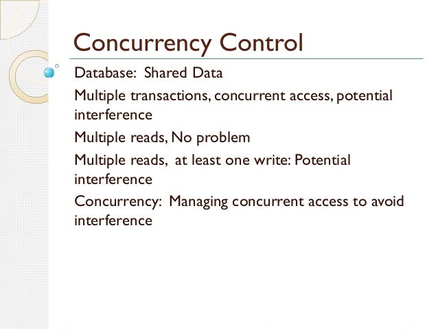 Database concurrency control & recovery (1)