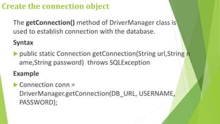 Database connect | PPTX
