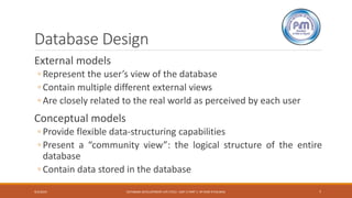 Database design (conceptual, logical and physical design) unit 2 part 2 ...