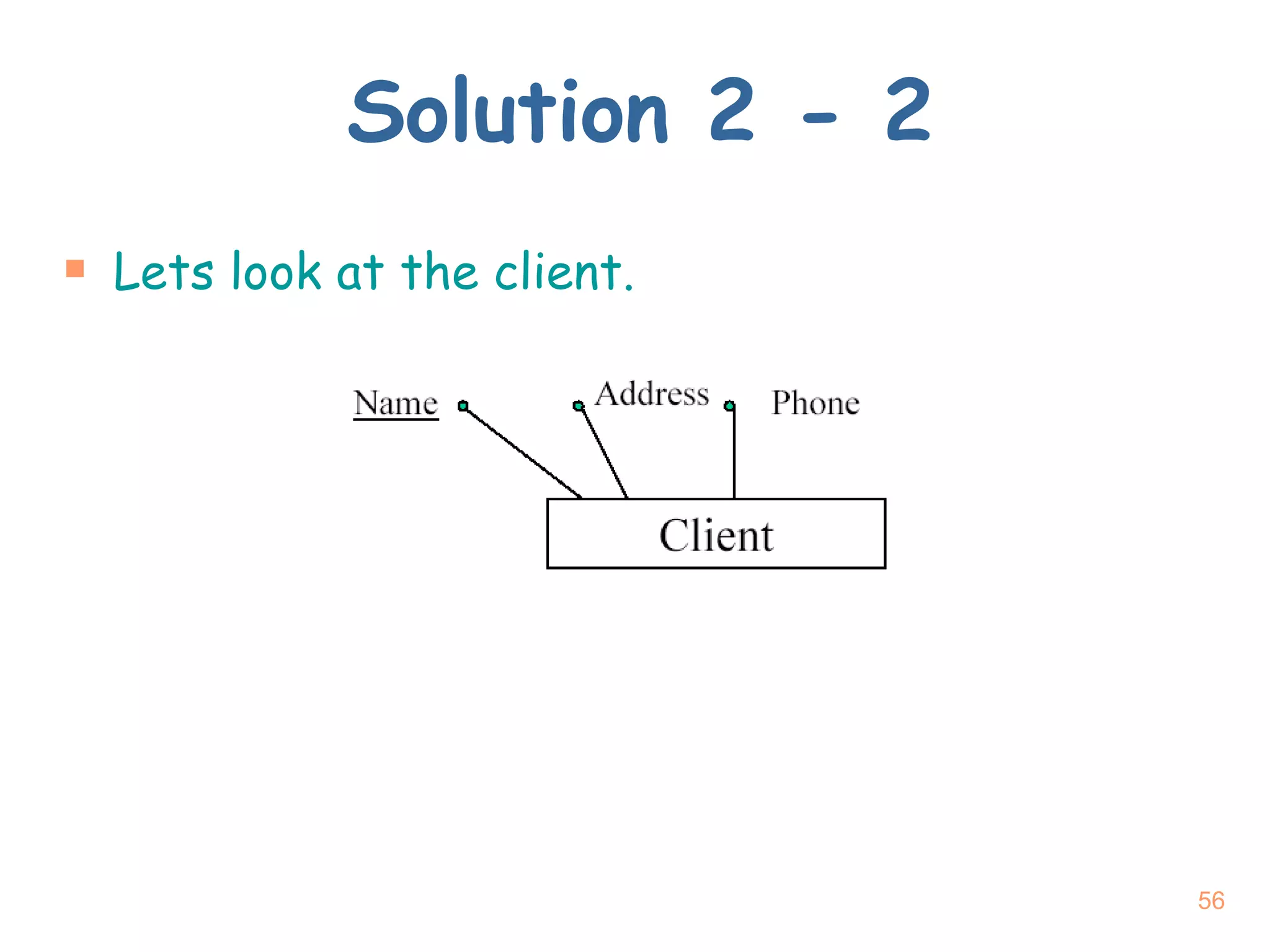 Solution 2 - 2 Lets look at the client. 