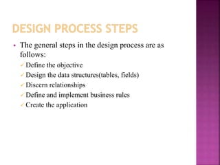 Database design process | PPTX