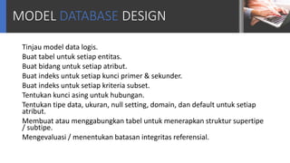 Power Point | Database Design | PPTX