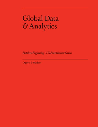 Global Data
& Analytics


Database Engineering - US Entertainment Casino

Ogilvy & Mather
 