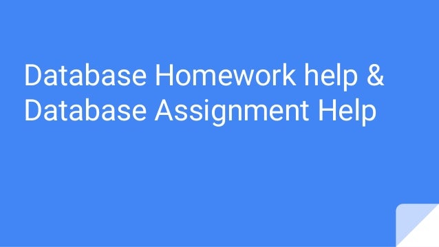 homework help database