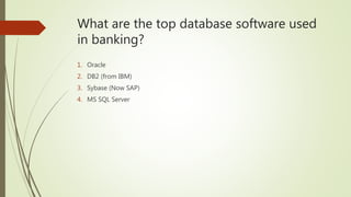 Database in banking industries | PPT