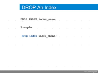 Database index by Reema Gajjar | ODP