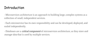 Database in Microservices - (2nd PostgreSQL Conference Nepal 2023) | PPTX