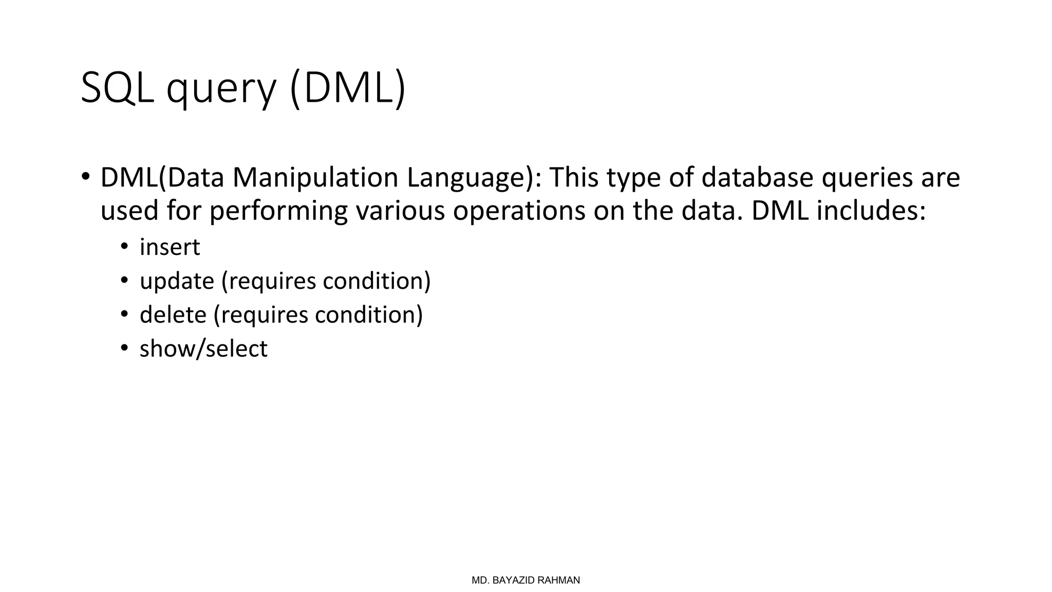 DatabaseLab Slides of MySQL Commands for practice | PPT