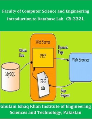 FacultyFaculty of Computer Science and Engineering
Introduction to Database Lab CS-232L
Ghulam Ishaq Khan Institute of Engineering
Sciences and Technology, Pakistan
SQL/MYSQL
 