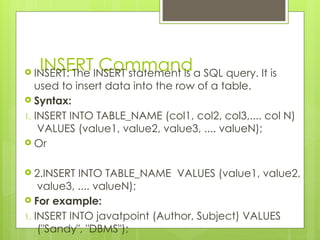 Database Languages power point presentation | PPT