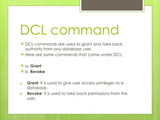Database Languages power point presentation | PPT