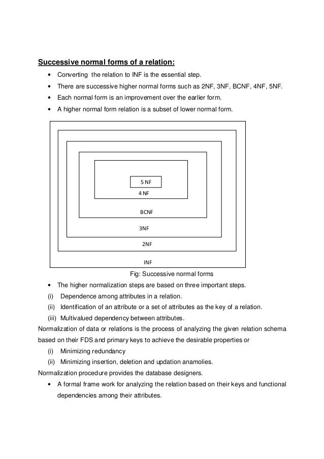 Database normalization lecture notes