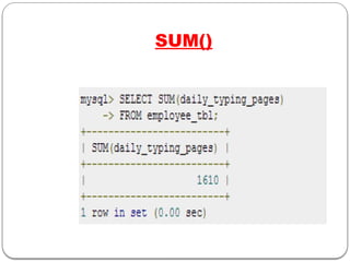 SUM()
 