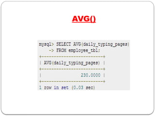 AVG()
 