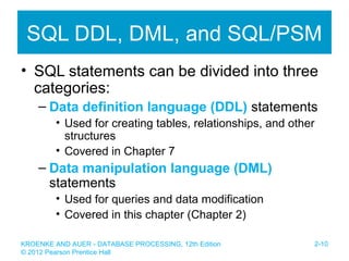 Database management chapter 2 power point | PPT