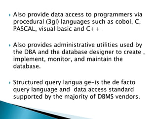 Database management functions | PPTX