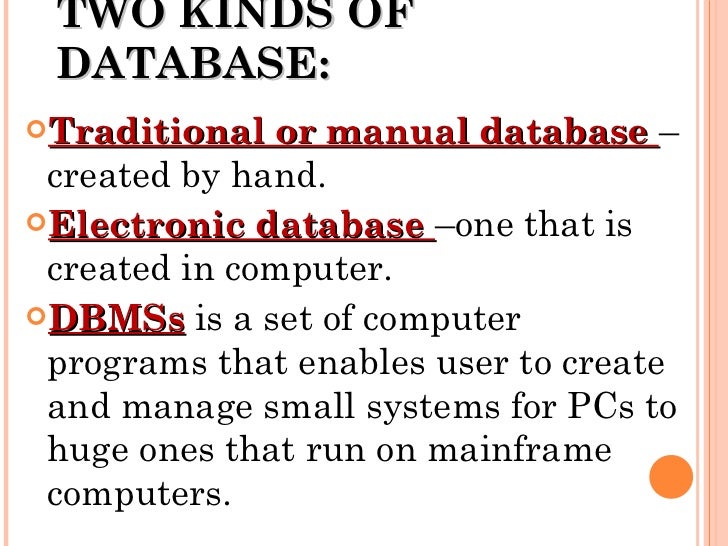 History of database management system pdf - israellop