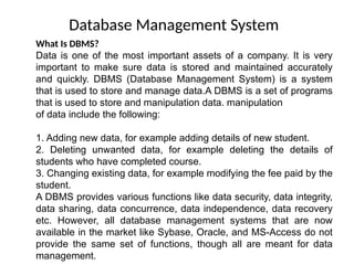 Database Management System.pptx . | PPTX